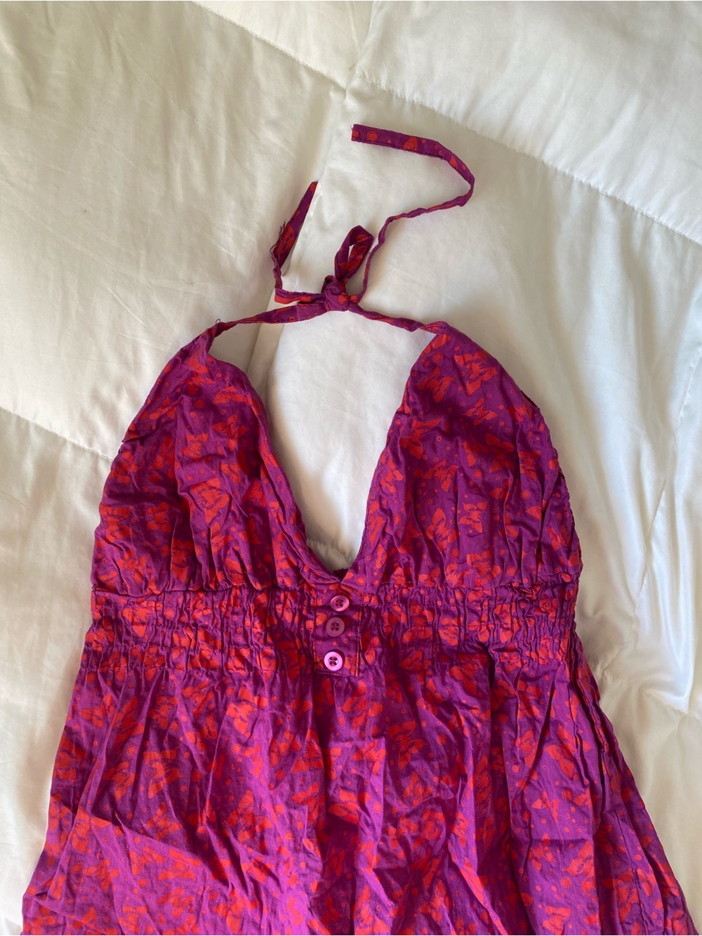 Y2K butterfly halter top